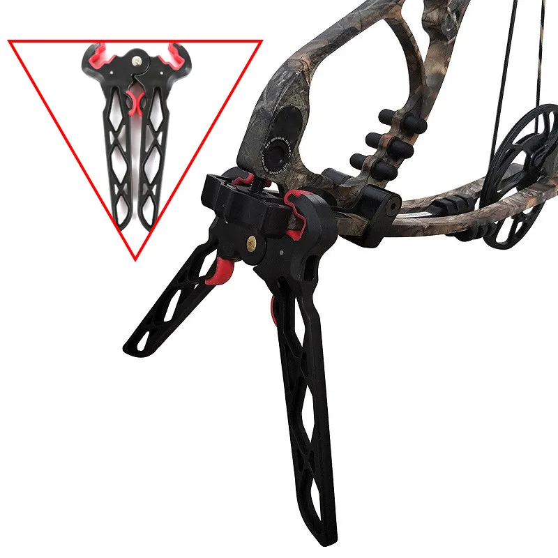 Hunting Compound Bow Arrow Stand Holder Kick Stand Racks Archery