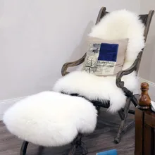 Натуральная овечья шерсть Коврики супер класса люкс сохраняющие тепло толстые мягкие мохнатые ковры для гостиной чехол для кресла для дома Коврики