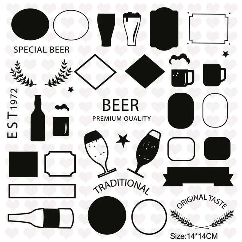 

InLoveArts 14*14cm Oktoberfest Special Beer Clear Stamps Scrapbooking New 2019 Album Embossing Silicone DIY Crafts Beer Stamps