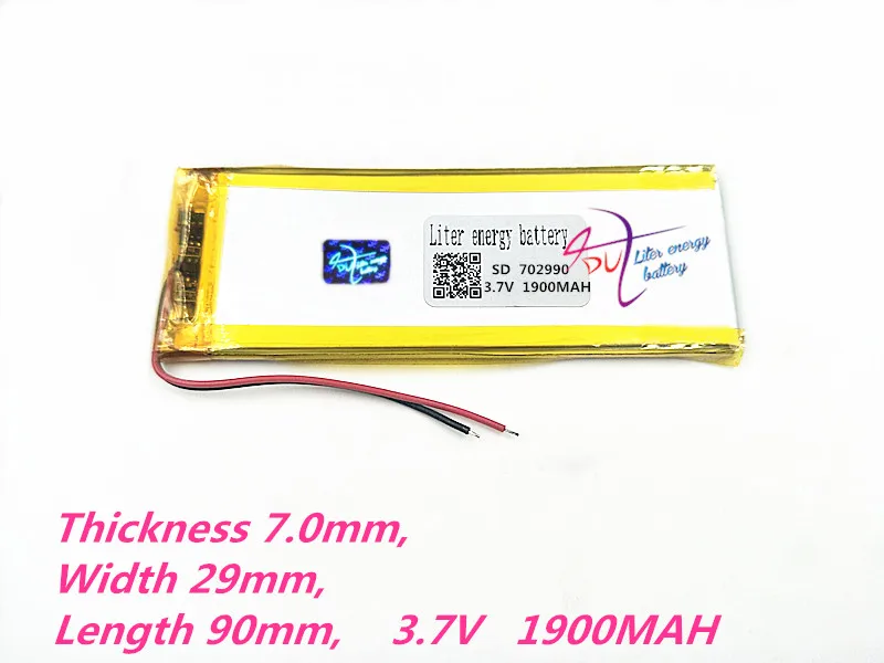 702990 3,7 V 1900 MAH 703090 литий-полимерная аккумуляторная батарея для gps DVD электронная книга планшетный ПК мобильный телефон банк питания