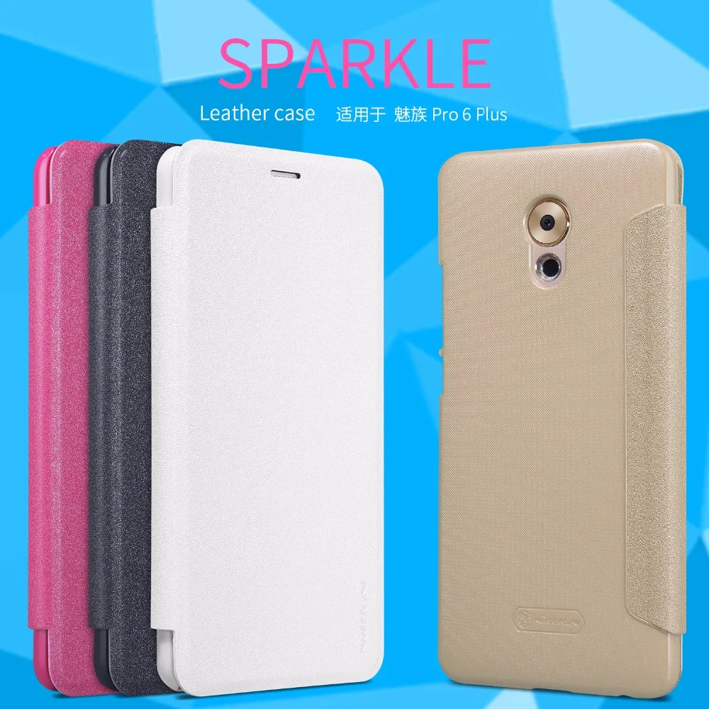 Для Meizu Pro 6 Plus оригинальная крышка Nillkin Sparkle Leather Case 5.7 &quotоткидная телефон Чехлы с