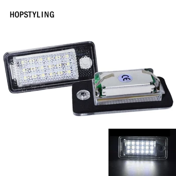 

2Pcs White 18 SMD For Audi Q7 A4 A6 C6 A3 S3 S4 Led Number License Plate Light Lamp Led Bulb B6 B7 S6 A8 S8 Rs4 Rs6