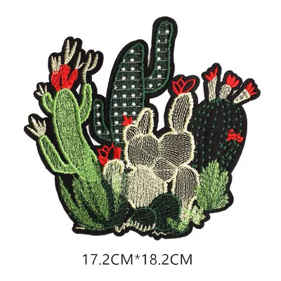 1pcs Mix Cactus Patch for Clothing Iron on Embroidered Sew Applique Cute Patch Fabric Badge Garment DIY Apparel Accessories 121 - Цвет: ZK03C