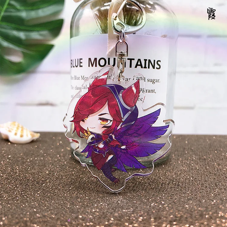 Juego de la Liga de Leyendas llavero de acrílico LOL proyecto Kaisa Irelia divertido lindo colgante accesorio de joyería de Chaveiro Llaveros regalo