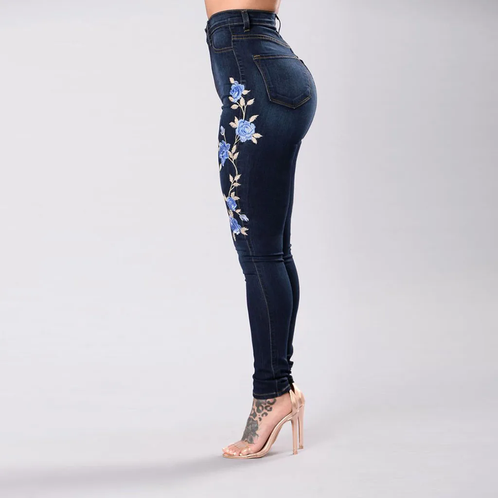 Рваные потертые джинсы, женские обтягивающие Стрейчевые джинсы, женские сексуальные узкие брюки-карандаш с высокой талией, Vaqueros Rotos Mujer
