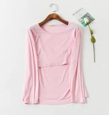 

Modal Nursing Tops 2018 Spring Autumn Maternity Lactation Clothes Bottoming Pregnancy Shirts Clothing for Pregnant Women WX959