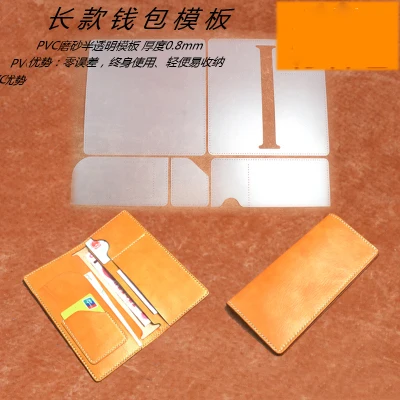 DIY long women men money wallet credit card holder leather craft purse wallet sewing pattern ...