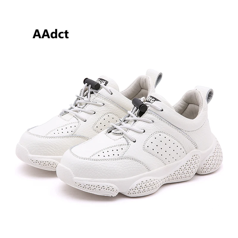 

AAdct 2019 spring Genuine Leather girls shoes new running sports children casual shoes Brand little kids shoes for boys sneakers