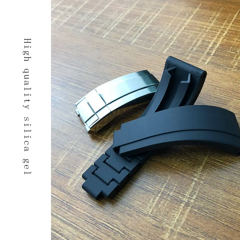 20mm 21mm Nature Silicone Rubber Watchband High Quality Watch Strap Special for Role Submariner Daytona GMT OYSTERFLEX Watch