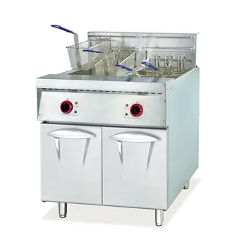 

28L/tank deep fryer machine Commercial electric 2-tank fryer 4-basket fryer machine