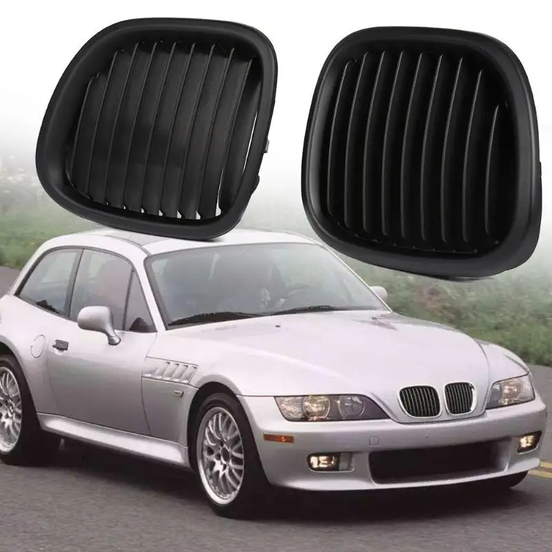 2 шт матовые черные передние почек Гонки Грили 51138412950 51138412949 для BMW Z3 96-02 для Z3 1996-2002