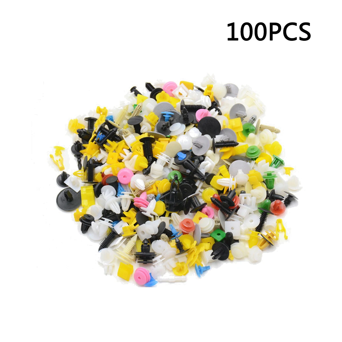 100 pcs 200 шт смешанный Автомобильный крепеж, автомобильный бампер, фиксатор, заклепка, дверная панель, подкрылок, универсальный, подходит для всех автомобилей - Название цвета: 100 pcs