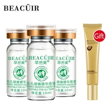 BEACUIR Shrink Pores Hyaluronic Acid liquid Moisturizing Face Serum+Snail Eye Cream Whitening Plant Skin Care Anti-Aging Wrinkle 4pcs set skin care set shrink pores moisturizing anti aging anti wrinkle eye cream lotion toner cleanser whitening face cream