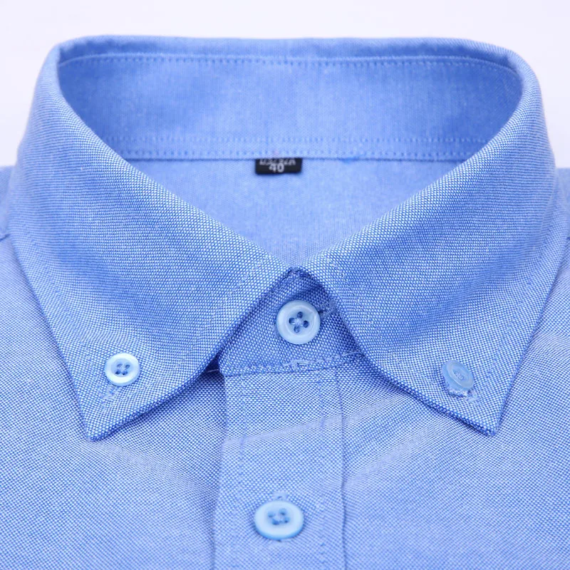 Фиолетовый мыть чисто Оксфорд текстильная Для мужчин рубашка футболки с длинными рукавами мужской социальной платье в деловом стиле