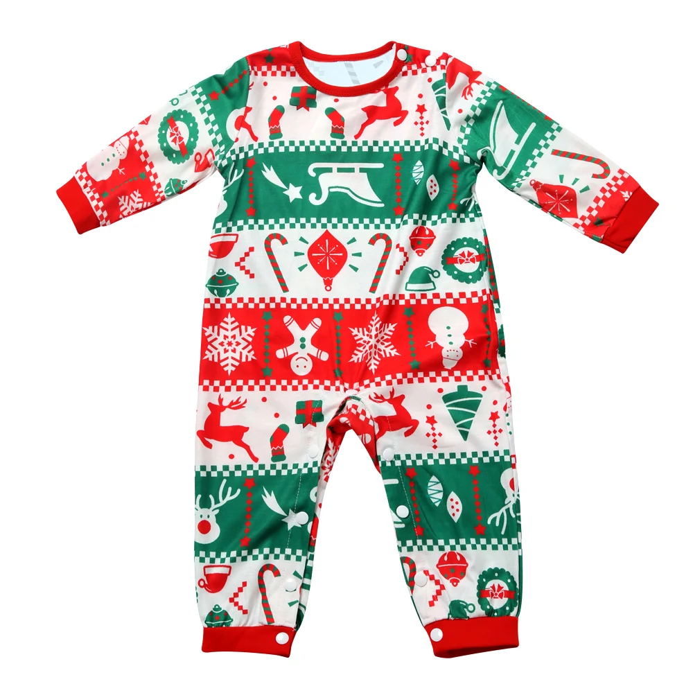 Счастливый красный и зеленый Рождественский пижамный комплект на осень и зиму для родителей и детей, для отдыха, для милой семьи