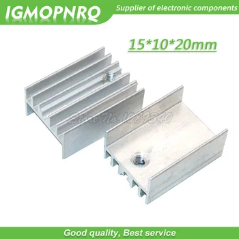 

10pcs white Aluminum Heatsink Radiator 15*10*20mm Transistor TO-220 For TO220 Transistors IGMOPNRQ