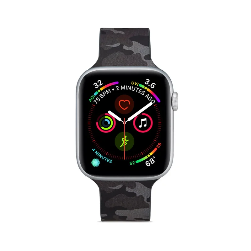 Силиконовые армийский камуфляж, ремешок для наручных часов Apple Watch серии 1/2/3 42 мм/38 мм спортивный ремешок для браслетов для наручных часов Apple Watch Series 4 40 мм 44 мм