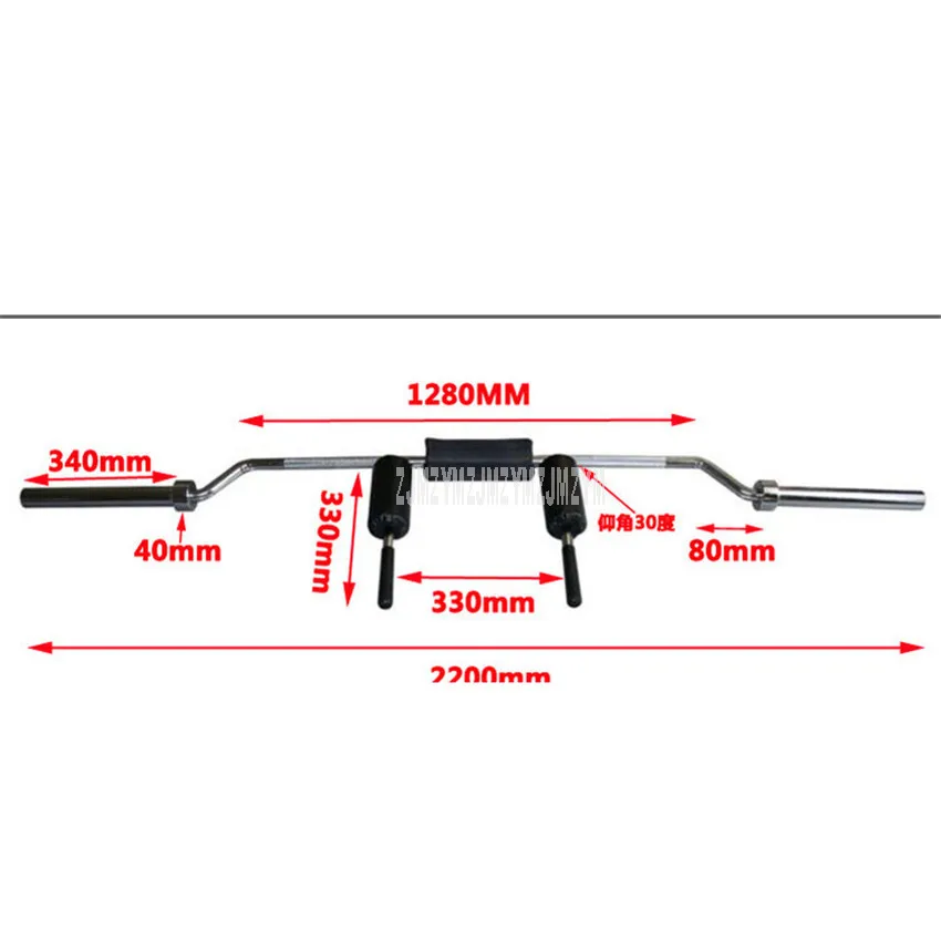 2,2 м большая фитнес штанга приседания изгиб бар сверхмощная пена для Олимпийских приседаний бар Тяжелая атлетика для плеча оборудование для зала и кроссфита