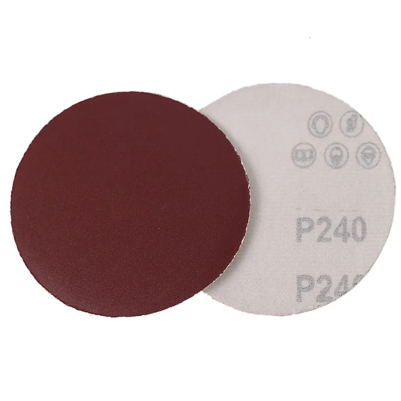10PC 125mm Round Sandpaper Disk Sand Sheets Grit 60/240/800/1200/1500/2000 Hook & Loop Sanding