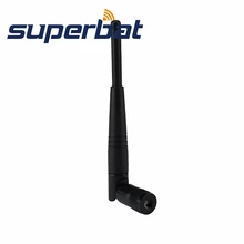 Superbat WiFi антенна 2,4 ГГц 5dBi Omni наклонно-поворотный SMA Мужской для беспроводных Ланов D-LinkR LinksysR WET11 резиновый уточный антенный усилитель