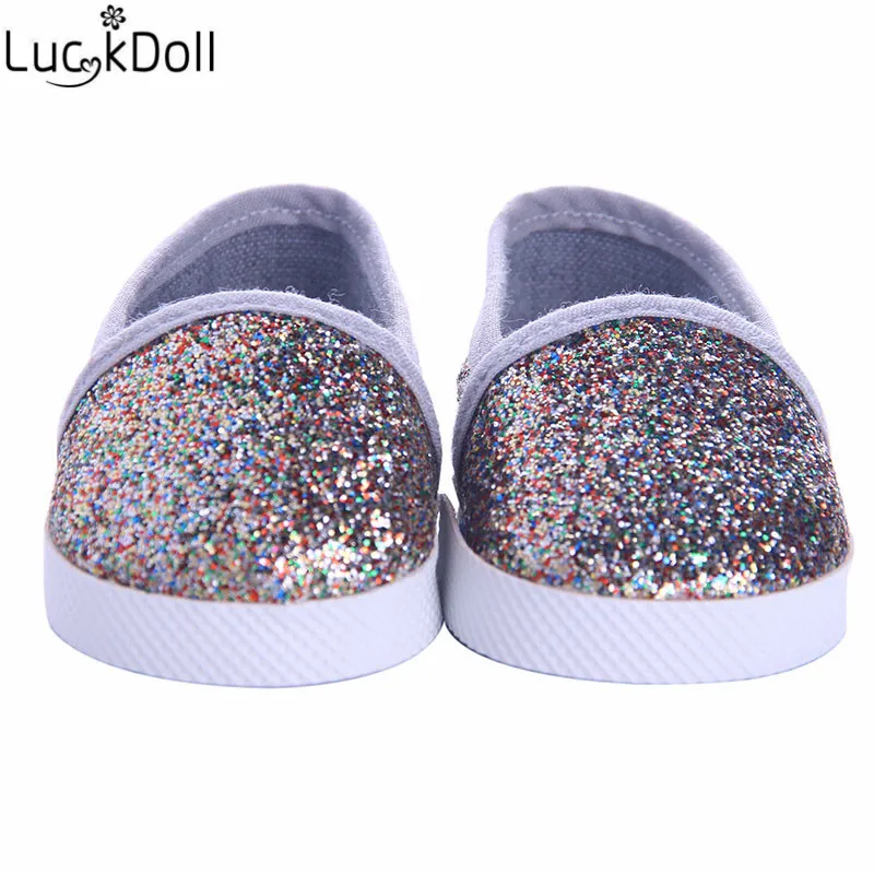 Luckdoll и блестками; повседневная обувь в кукольном стиле; подходят 18-дюймовые американские кукольные аксессуары самая лучшая игрушка в подарок для детей - Цвет: n1084