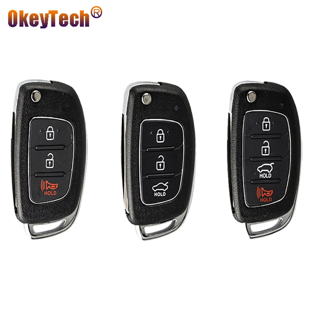 OkeyTech новый стиль 3/4 Кнопка откидной складной Автомобильный ключ оболочка для Hyundai