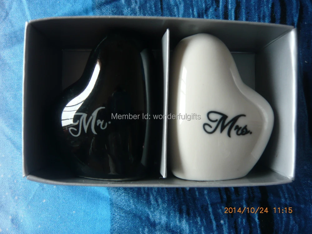 20 шт./лот Mr & Mrs шейкер для соли и перца в форме сердца|favor wedding|mr mrsalt pepper shaker |