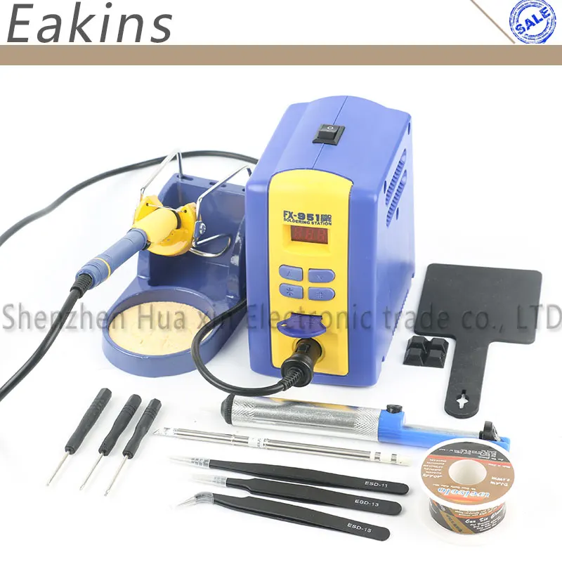 

FX-951 Adjustable thermostat digital display Soldering Station 75W 110V/220V T12 Soldering Iron Tips + Soldering Repair Tools