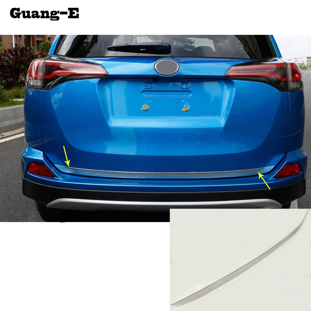 car body styling cover stainless steel Rear door bottom Tailgate frame plate trim font b lamp