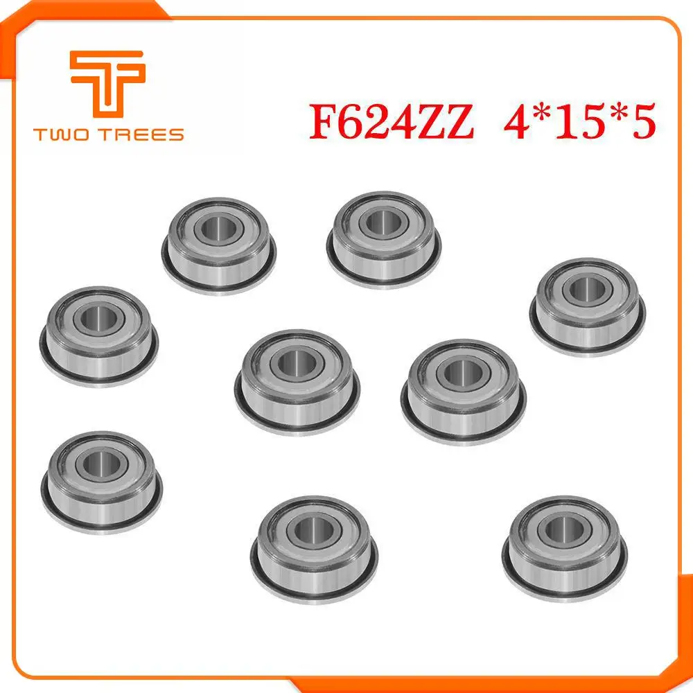 10 шт. фланцевые шариковые подшипники F604ZZ F623ZZ F624ZZ F625ZZ F684ZZ F688ZZ 3D принтеры части глубокий паз шкив колеса алюминиевая часть