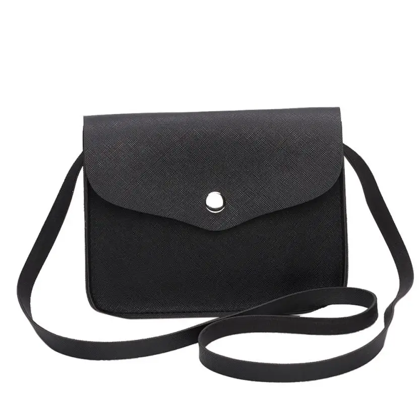 Модная женская сумка, кожаная сумка для девочек, сумка-мессенджер на плечо, сумка-мессенджер для телефона, сумка для монет, Прямая поставка,# Y - Цвет: Black