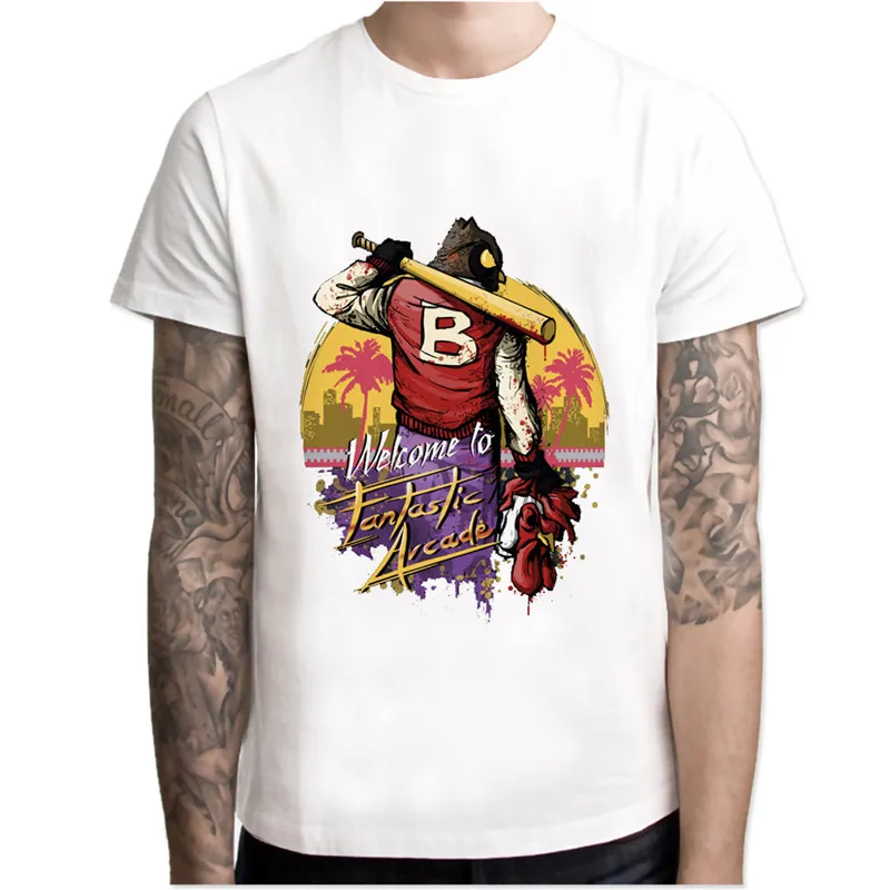 hotline miami t shirt men cartoon 2017 cool funny white tshirt print T