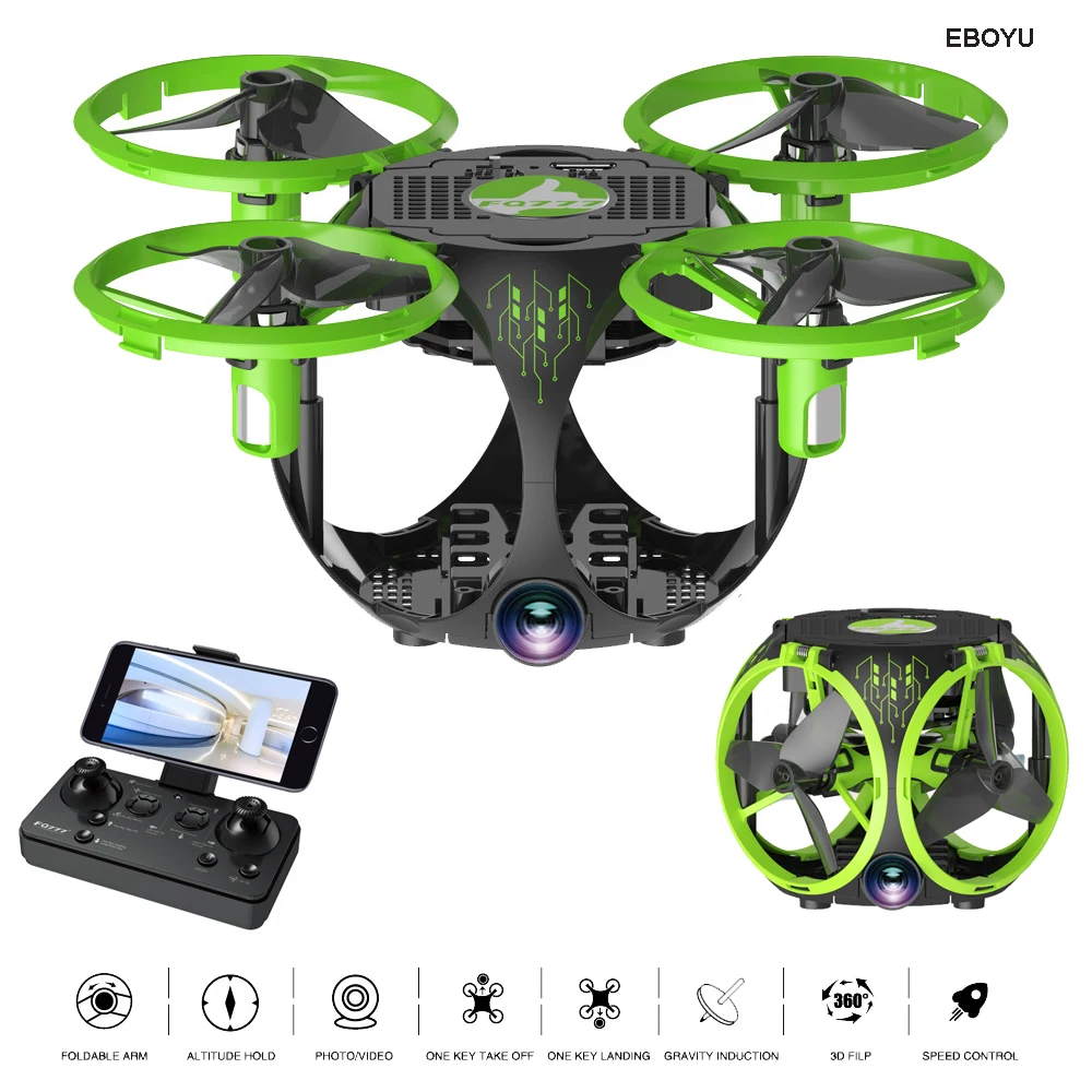 

EBOYU FQ777-26 Foldable RC Drone 2.4Ghz WiFi FPV 30W HD Camera w/ Altitude Hold Headless Mode One Key Return RC Quadcopter Drone