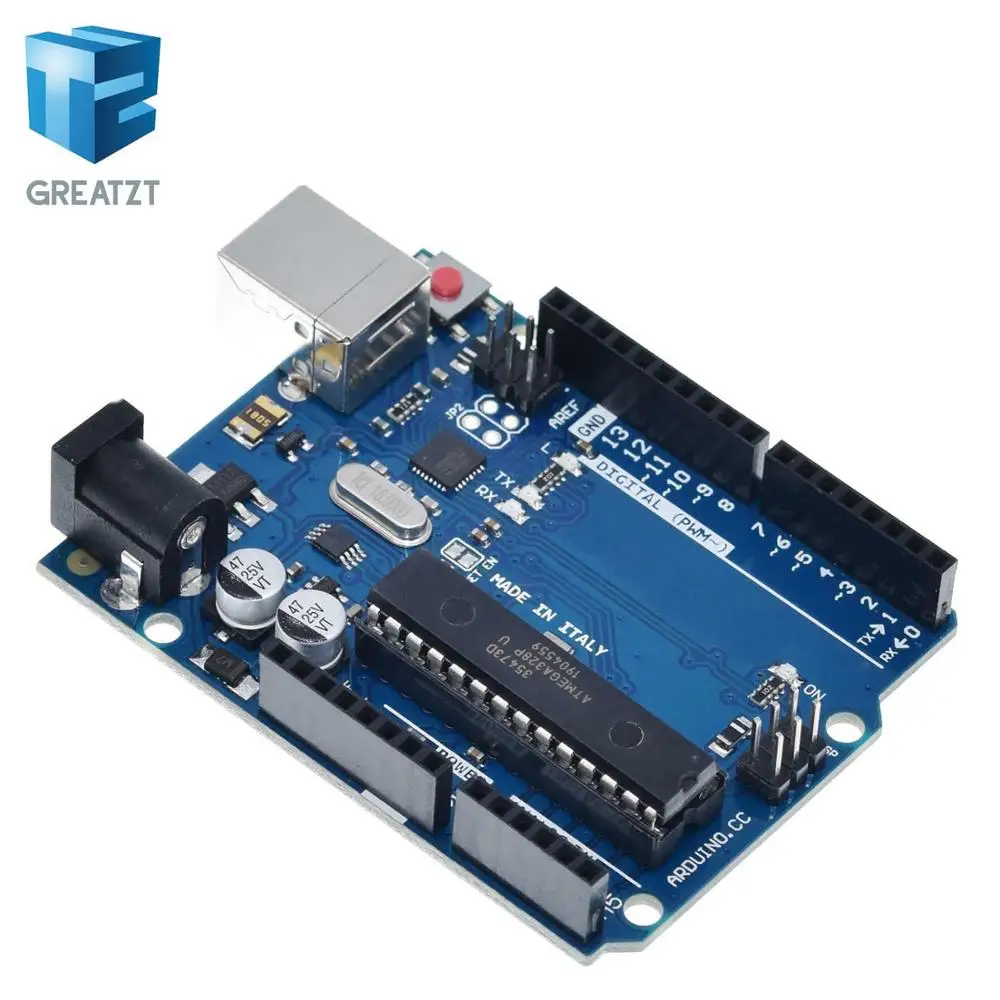 GREATZT 1 Комплект UNO R3 официальная коробка ATMEGA16U2+ MEGA328P чип для Arduino UNO R3 макетная плата+ USB кабель