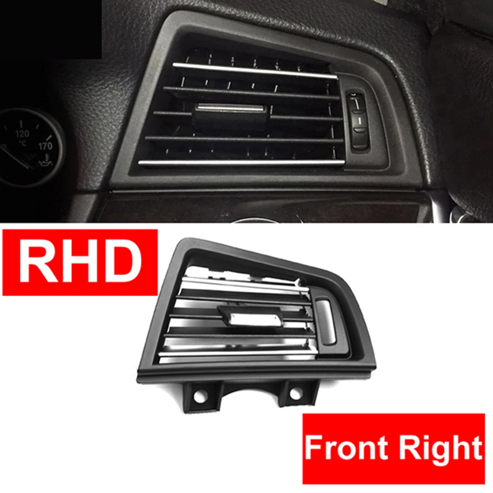 

RHD Front Row Wind Left/Center/Right/Rear Air Conditioning Vent Grill Outlet Panel Chrome Plate For BMW 5 Series F10 F18 10-2017