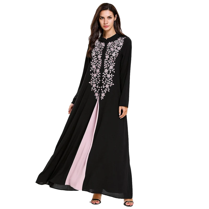 

Abaya Muslim Dress Moroccan Kaftan Robe Dubai Fashion Arab Embroidery Abayas For Women Ramadan Clothing Party Caftan Marocain