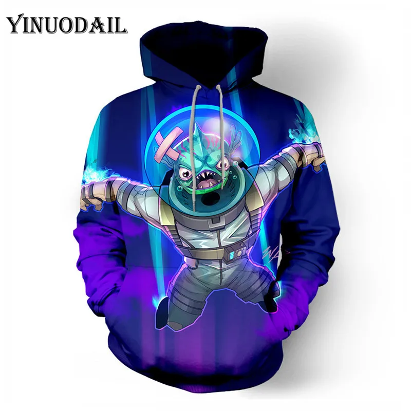 100cm-150cm Children Fleece Battle Royale Game 3D Printed Hoodies Streetwear Hip Hop Warm Hooded Men Hoodie FORTNITER for Kids