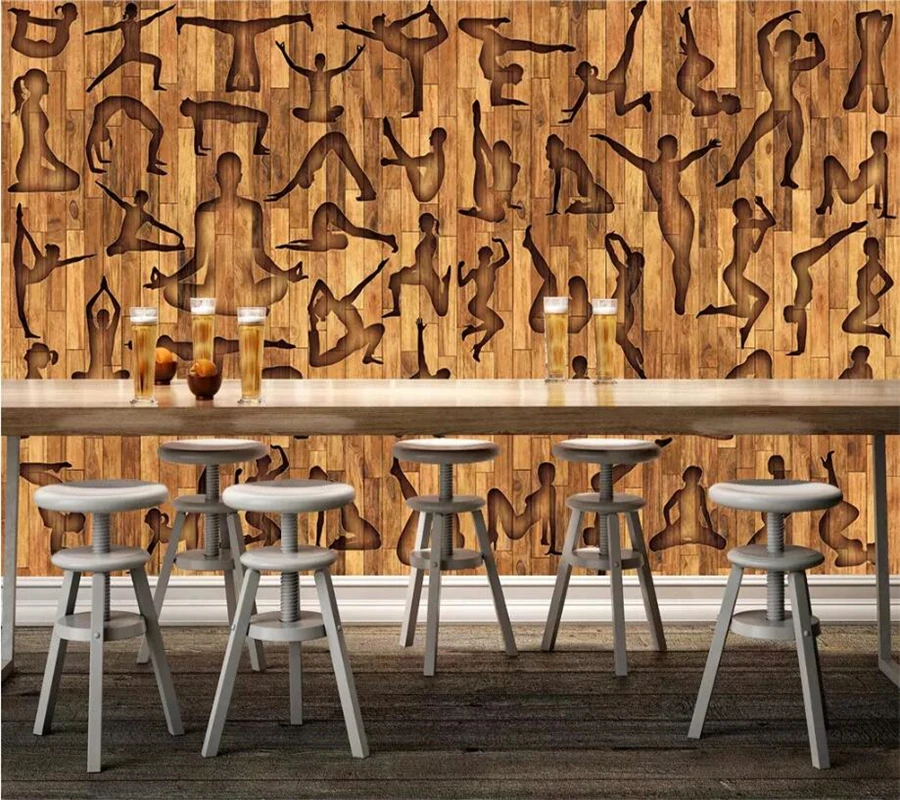 

Фотообои на заказ, 3d, для фитнеса, спорта, йоги, клубов, под дерево