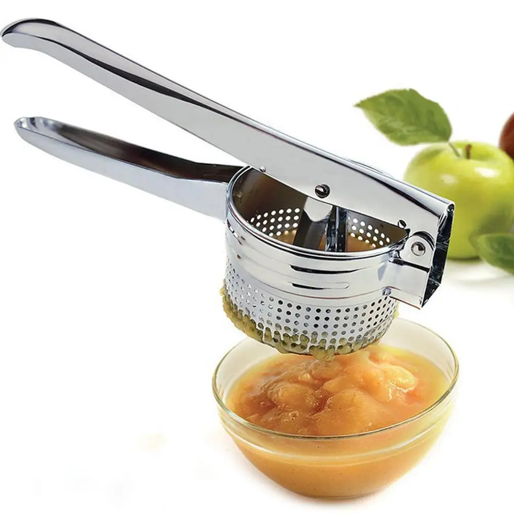 Stainless Steel Mash Potato Ricer Masher Fruit Interchangeable Grip Handles Fruit Pressed Juice Pressure Mud Device
