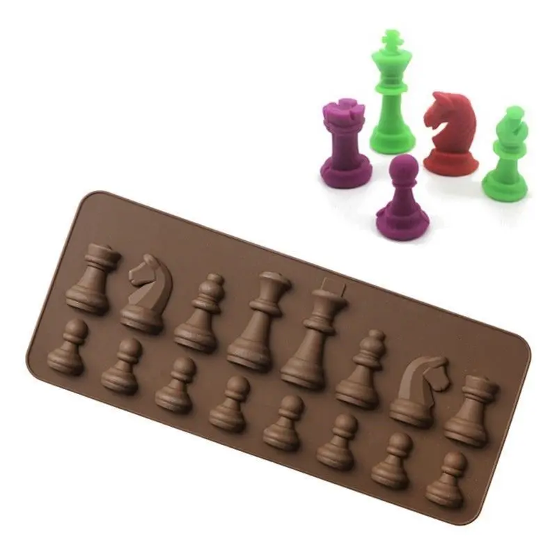 3D шахматная доска King Queen рыцарь Rook Pawn епископ односторонняя Fondant (сахарная) формы