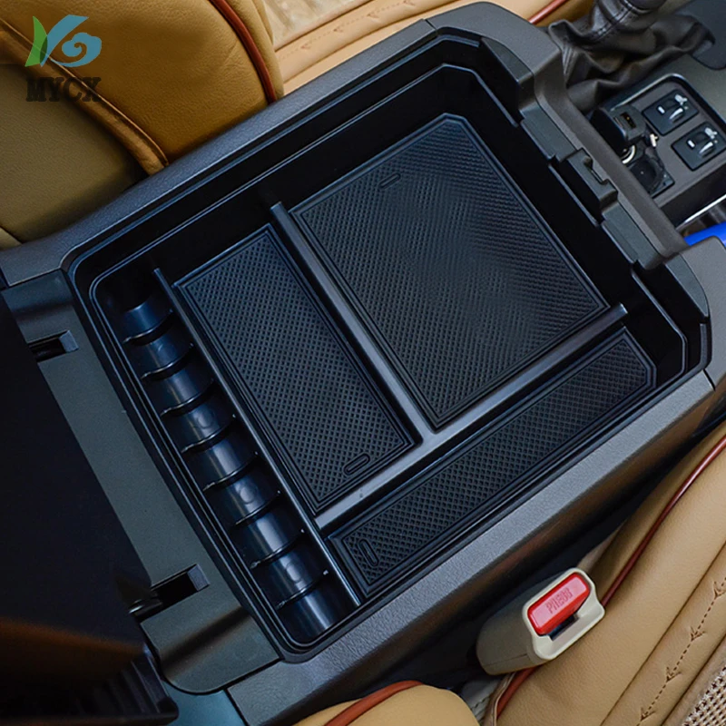 

Non-Slip Central Armrest Container Stowing Box Refrigerator Cover Mat For toyota Land Cruiser Prado FJ150 FJ120 FJ 120 2003-2019