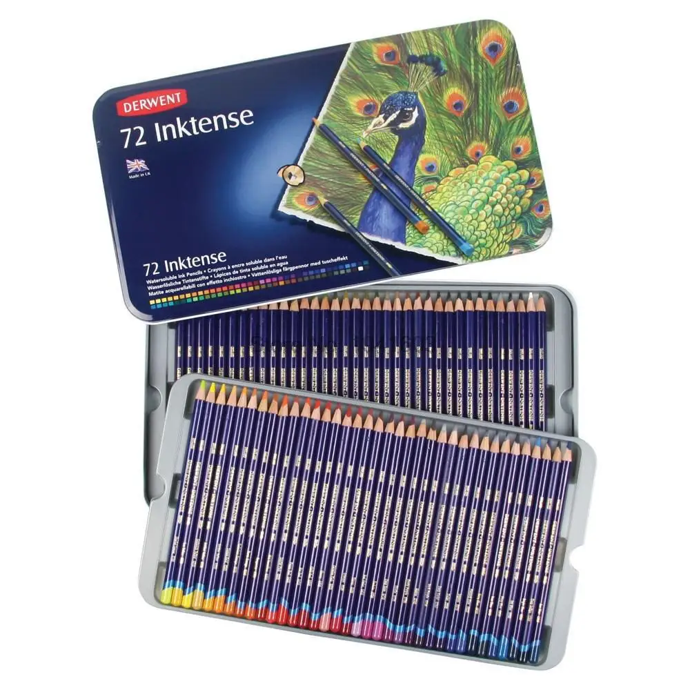 Solúvel para a Pintura Inktense Derwent Lápis Lata Set-lápis Rotulador 72 Pçs - Set 5 Cheap derwent inktense 72