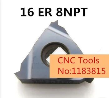 

10pcs 16ER 8 NPT Threaded Inserts Indexable Tungsten Carbide Threading Lathe Inserts for Threaded Lathe Holder