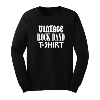 

Mens Vintage Rock Band T-shirt Casual Long Sleeve T-Shirts Men Tee