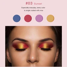 Pudaier 4 Colors Glitter Eyeshadow Pallete Shadows Pigment Palette of Shadows Shimmer Eyeshadows Makeup Cosmetics Eyes Makeup silver shadows