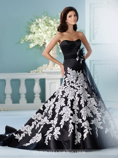 Robe De Noiva 2017 Chine Robes De Mariée Noir Et Blanc De Mariage Robe Turquie Sirène
