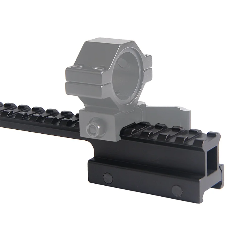 Extension QD Long Riser Scope Mount 25MM High Profile 20mm Picatinny Weaver Rail Metal Base Adapter Converter 14 Slots for Hunting Airsoft RL1-0036 (12)