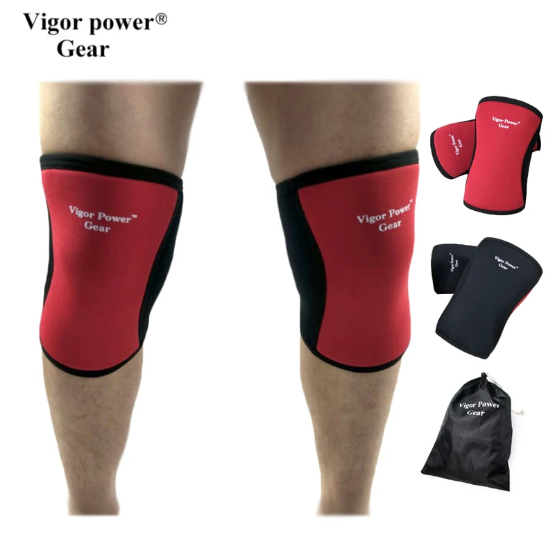 

Vigor Power Gear 1403- 7mm Weight Lifting Knee Sleeves Neoprene Knee Support usde for Crossfit Slimming Thick Warm Knee Pad