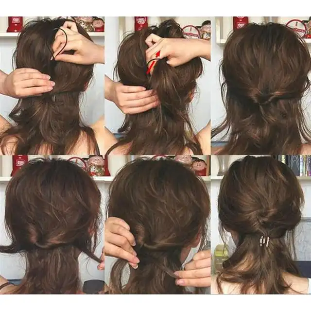 4pcs Twist Holder Clip Magic Roll Bun Hair Twist Braid Ponytail