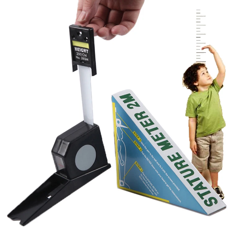 2 м Домашний Детский монитор высоты тела для взрослых стержень настенная рулонная линейка измеритель роста Stadiometer Высокая измерительная лента